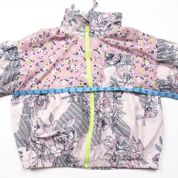Anthropologie Daily Practice Windbreaker Jacket Pink Floral Print Small - Picture 6 of 11